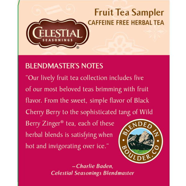 (Pack of 3) Celestial Seasonings Fruit Tea Sampler, Tea Bags, 18 Ct