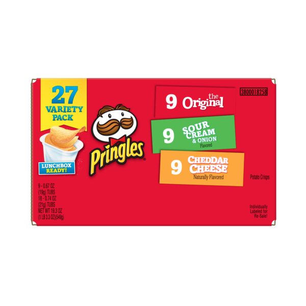 Pringles, Snack Stacks Potato Crisps Chips, Flavored Variety Pack, 27 Ct, 19.3 Oz