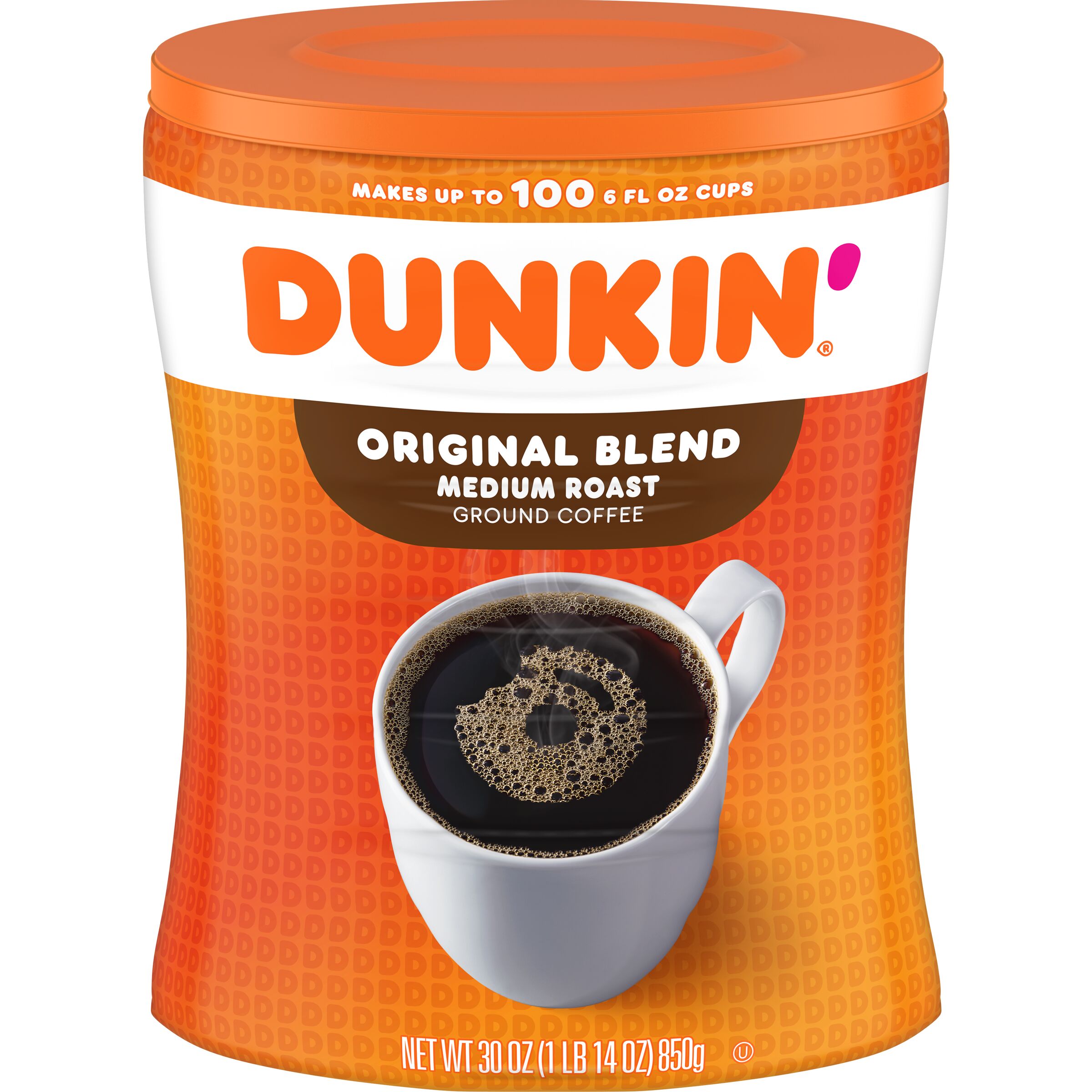 Dunkin' Original Blend, Medium Roast Coffee, 30-Ounce Canister (Packaging May Vary)