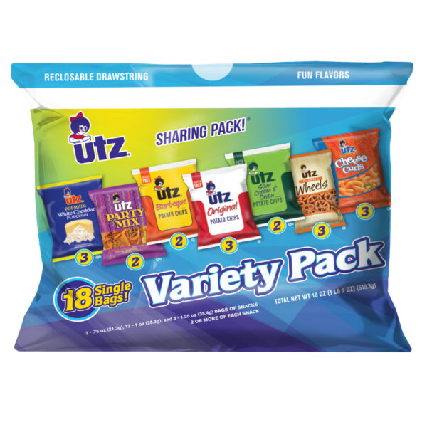 Utz Variety Snack Pack, 1 oz, 18 Count