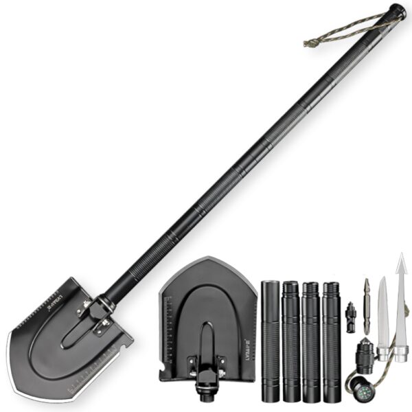 Multi-function Folding Military Spade Shovel hoe 67cm Outdoor Garden Tools Kit Camping Equipment Defense Security Digging tool