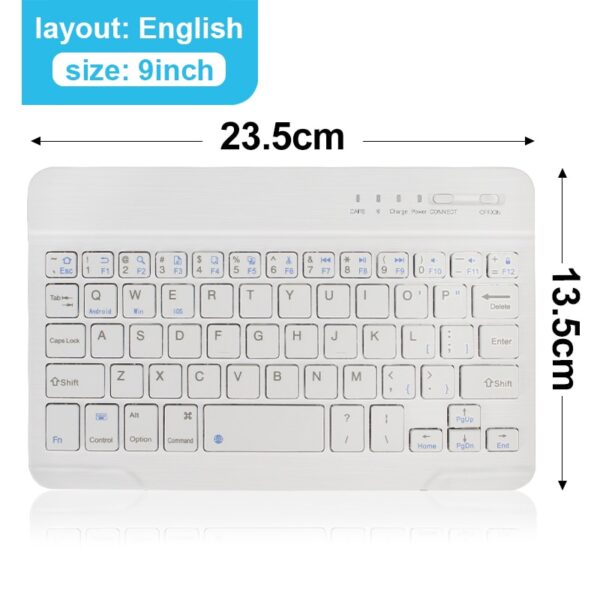 Mini Wireless Keyboard Bluetooth Keyboard For ipad Phone Tablet Rubber keycaps Rechargeable keyboard For Android ios Windows