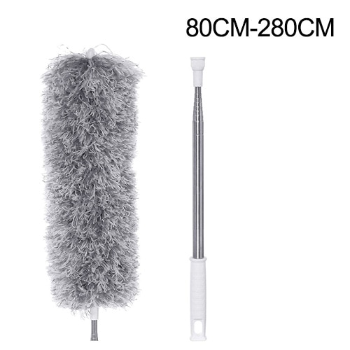 Duster 0.8m-2.8m Retractable Pole Easy Cleaned And Reused Duster Arbitrarily Bent Car Duster Household Cleaning Tools