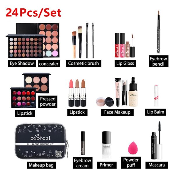 POPFEEL 24Pcs/Set ALL IN ONE Full Professional Makeup Kit For Girl(KIT003)