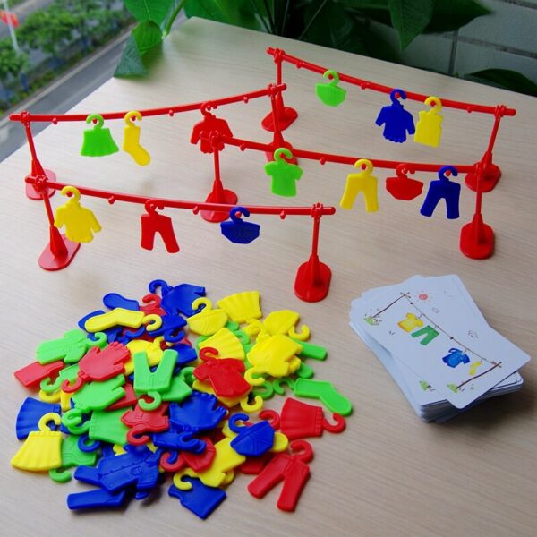 Multiplayer Clothes Contest Play Early Education Toys Logic Training Teaching Interactive Party Board Game
