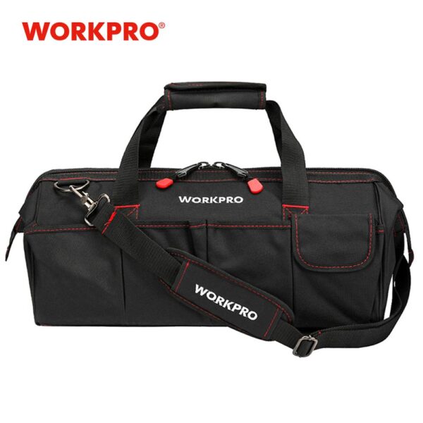 WORKPRO Tool Bags, Portable Waterproof Electrician Bag Multifunction Canvas Tool Organizer for Repair Installation HVAC
