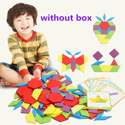 juguetes tangram jigsaw 3d animals Puzzle Kids Wooden Toys For children games Creative Puzzles Early Learning educational toys