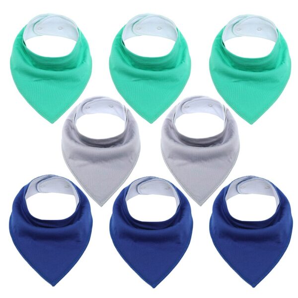 8 Pack Baby Bandana Drool Bibs Organic Absorbent Soft Cotton Drool Bibs for Teething Feeding Unisex Baby Shower Gift Set