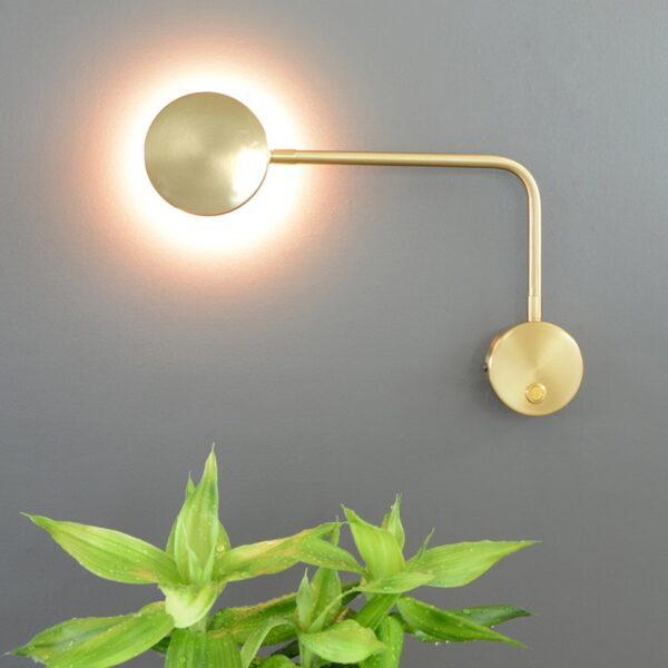 Morden Led wall light Indoor Golden Decor wall lamp 9W with switch for home bedroom Bedside Living room Aisle sconces Luminaire