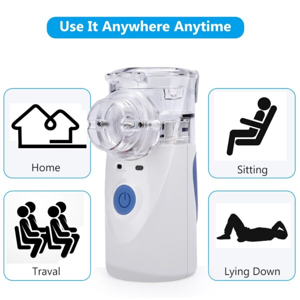 US Stock Portable Nebulizer Inhaler Adult Nebulizador Portatil Medical Equipment Health Care Inalador Adulto USB charge