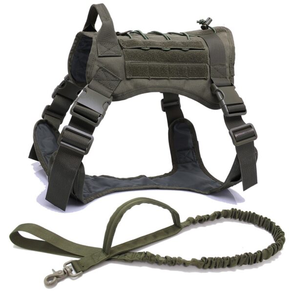 Military Tactical Dog Harness German Shepherd Pet Dog Vest With Handle Nylon Bungee Dog Leash Harness For Small Large Dogs Puppy