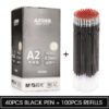 M&G 10/20/40pcs Super Smooth Oil Ball Point Pen 0.7mm Fine Pens Ballpoint Pen Black Blue Red ink pen for school office supplies