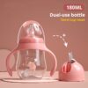 Baby bottles Drinking Cup Feeding Bottle Wide-Caliber Multifunctional Drinking Milk Drinking Water Dual-use Bottle BPA Free