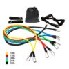 11 PCS Training Resistance Bands Set Fitness Gym Stretch Expander Pull Rope Gym Rubber Pilates Elastic Tubes Workout Equipment