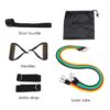 11 PCS Training Resistance Bands Set Fitness Gym Stretch Expander Pull Rope Gym Rubber Pilates Elastic Tubes Workout Equipment