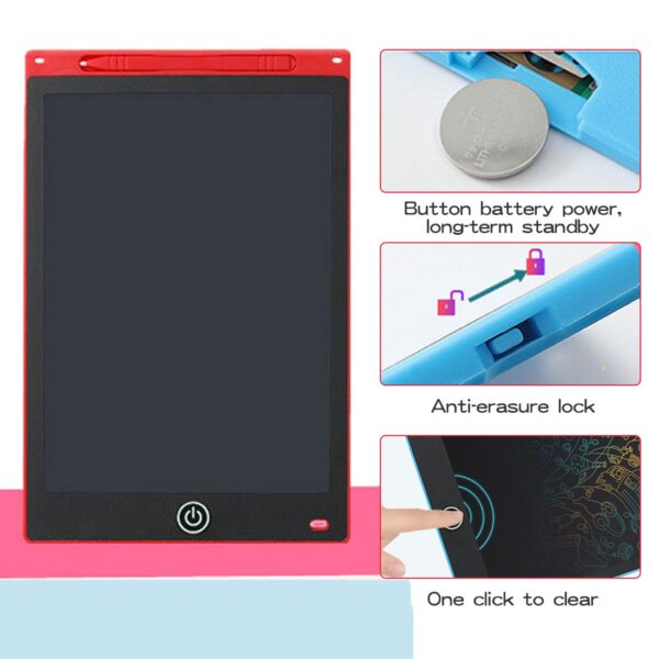 LCD Writing Tablet 8.5/10/12 Inch Electronic Digital Graphics Drawing Board Doodle Pad with Stylus Pen Portable Gift for kids