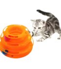 Three Levels pet cat toy Tower Tracks Disc cat Intelligence Amusement triple pay disc cat toys ball Training Amusement plate