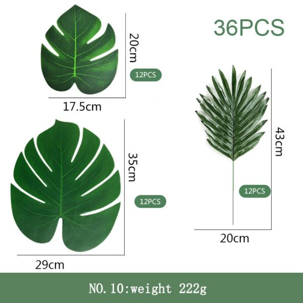 120/30Pcs Artificial Monstera Plants Tropical Palm Tree Leaves for Hawaiian Luan Greenery Wedding Party Decoration Photography