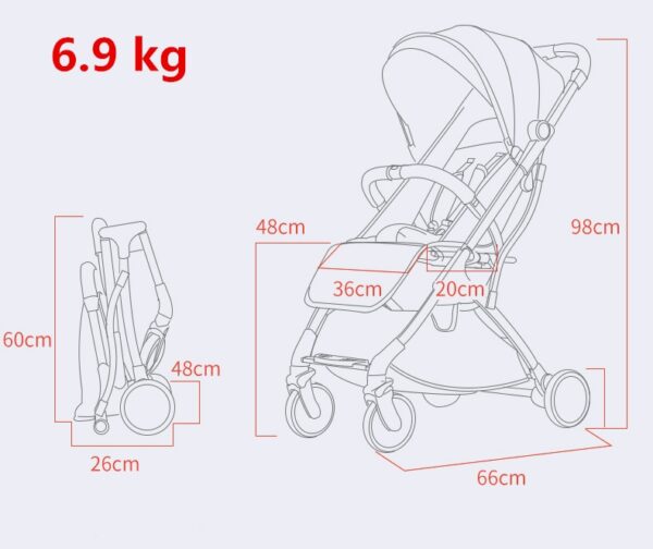 Original Baby Stroller Trolley Car trolley Folding Baby Carriage Bebek Arabasi Buggy Lightweight Pram Strolle
