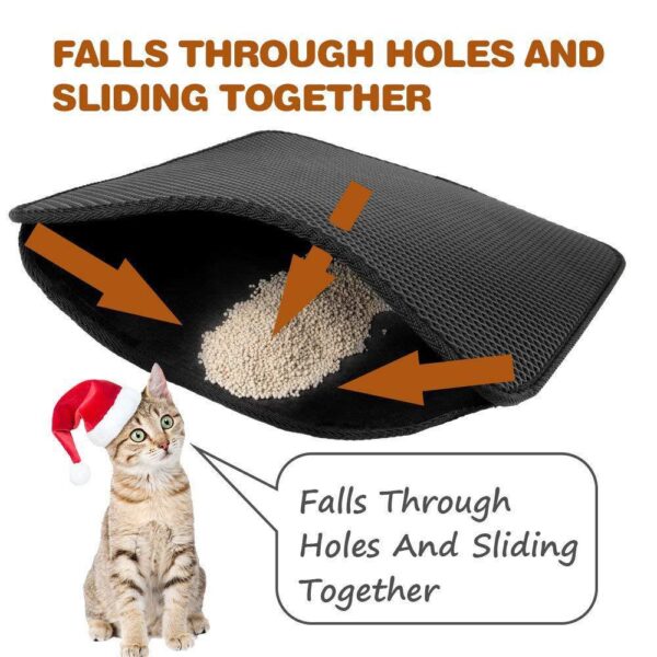 Waterproof Pet Cat Litter Mat Double Layer Litter Cat Bed Pads Trapping Pets Litter Box Mat Pet Product Bed For Cats House Clean