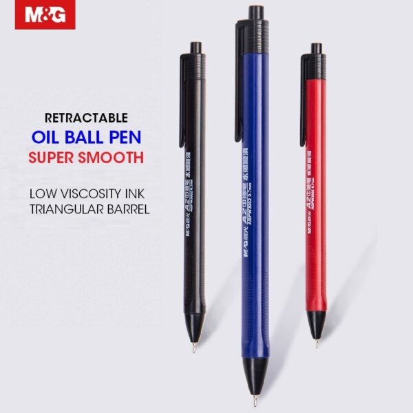 M&G 10/20/40pcs Super Smooth Oil Ball Point Pen 0.7mm Fine Pens Ballpoint Pen Black Blue Red ink pen for school office supplies