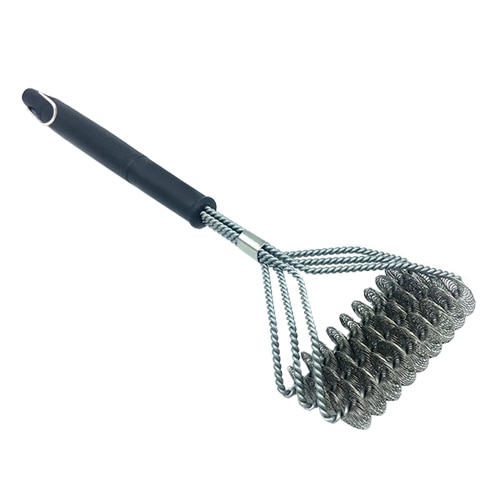 Barbecue Grill BBQ Brush Clean Tool Stainless Steel Wire Bristles Non-stick Cleaning Brushes With Handle Durable Cook Accessorie