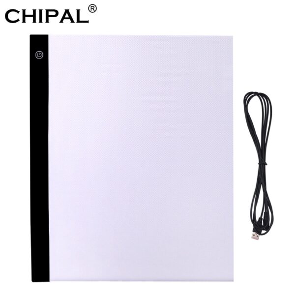 CHIPAL A3 Digital Graphics Tablet for Drawing Pad Art Painting Graphic Copy Board Electronics USB Writing Table LED Light Box