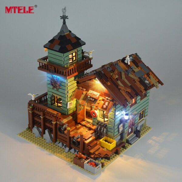 MTELE LED Light Kit For 21310 Old Fishing Store Building Block Lighting Set Compatible With M0odel 16050 For Kids Christmas Gift