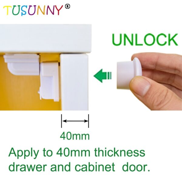 TUSUNNY 8+2/4+1PCS Magnetic lock from children Baby Safety Protection Cabinet Door Lock Drawer Locker Security Invisible Locks