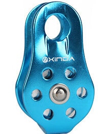 XINDA Rock Climbing Pulley Fixed Sideplate Single Sheave Pulley Outdoor Survival Tool High Altitud Traverse Hauling Gear
