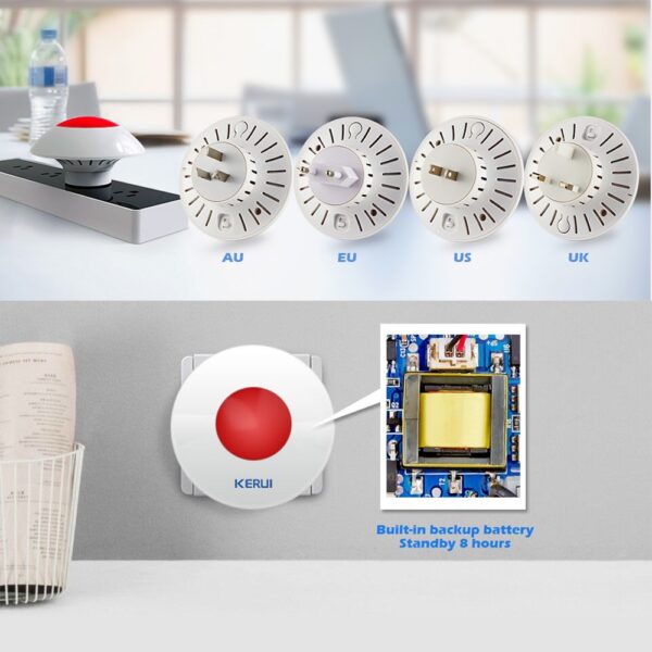 KERUI Home Safety Protection Alarm System Wireless Flashing Siren 433 MHz Door Sensor Infrared Sensor Simple Alarm Systm Siren