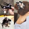 Fashion Girl Retro crystal Hair Claws Beam Hairpin Women Hair Accessories Beauty Hair Crab Clamp Headwear small Hair Clip