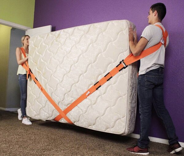 New Useful Lifting Moving Strap Furniture Transport Belt In Shoulder Straps Team Straps Mover Easier Conveying Storage Orange
