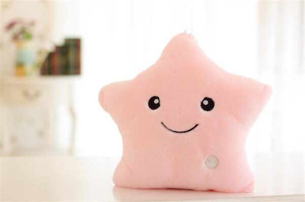 Creative Luminous Pillow Stars Stuffed Plush Toy Glowing Led Light Colorful Cushion Birthday Gifts Toys For Kids Children Girls