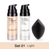 SACE LADY Matte Makeup Set Oil Control Foundation Primer Base Make Up Kit Puff Invisible Pores Liquid Cream Cosmetic Wholesale