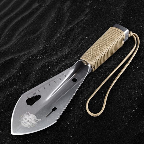 Stainless Steel Garden Shovel Spade Multi Tool Weeder With Sawtooth Hex Wrench Ruler Digging Trowel Knife Spear Garden Bonsai