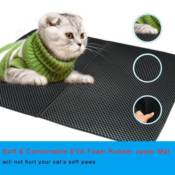 Waterproof Pet Cat Litter Mat Double Layer Litter Cat Bed Pads Trapping Pets Litter Box Mat Pet Product Bed For Cats House Clean