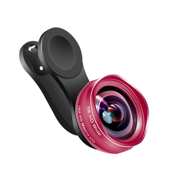 Flower Bud 5K HD Phone Lens Wide Angle Macro Lens No Distortion 0.45X Professional 2 in 1 Camera for Smartphone iPhone Mobile
