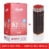 M&G 10/20/40pcs Super Smooth Oil Ball Point Pen 0.7mm Fine Pens Ballpoint Pen Black Blue Red ink pen for school office supplies