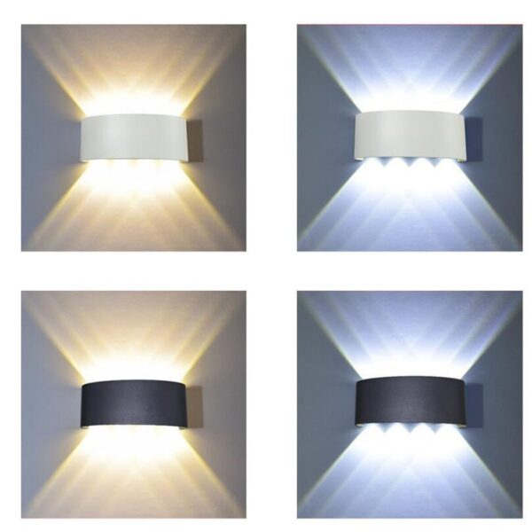 Wall Lamp Led Aluminum Outdoor Indoor Ip65 Up Down White Black Modern For Home Stairs Bedroom Bedside Bathroom Light