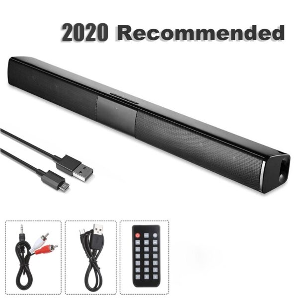 20W TV Sound Bar Wired and Wireless Bluetooth Home Surround SoundBar for PC Theater TV Speaker