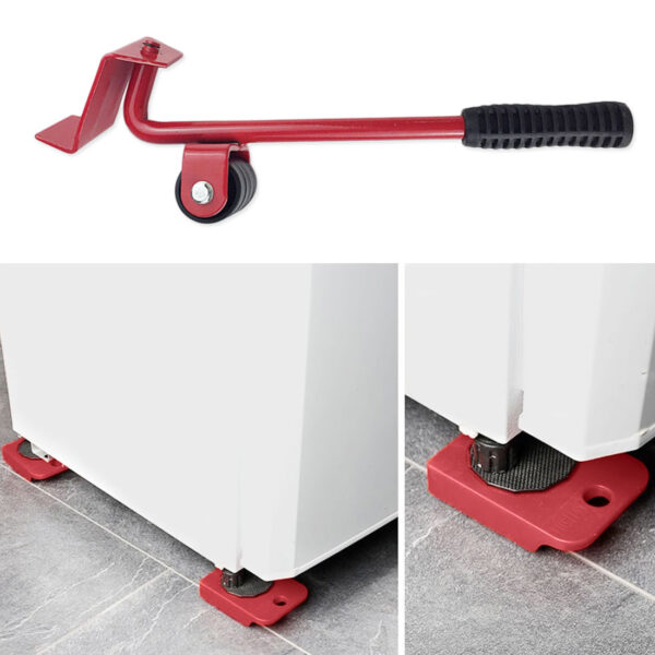 Easy Furniture Lifter Mover Tool Set Heavy Stuffs Moving Hand Tools Set Wheel Bar Mover Device Furniture Transport Tool