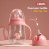 Baby bottles Drinking Cup Feeding Bottle Wide-Caliber Multifunctional Drinking Milk Drinking Water Dual-use Bottle BPA Free
