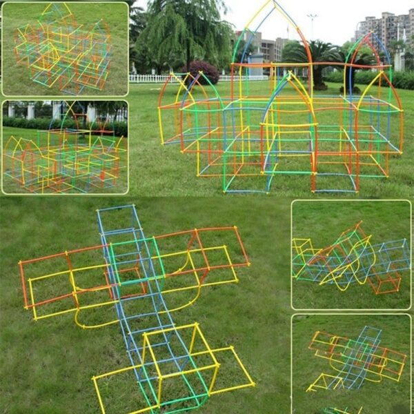 Children Build Games Tunnel Building Blocks Playground Toys Assemble Educational Toy Indoor Combined Play Games Outdoor Game