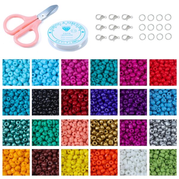 24000pcs/Box 24 Colors 2/3/4mm Small Glass Miyuki Beads Seed Bead Jewelry Material For Making Necklace Bracelet Jewelry Findings
