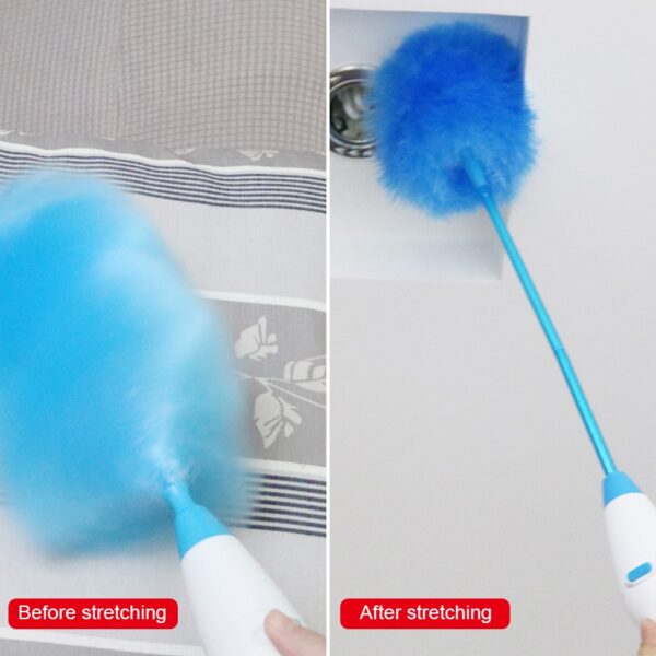 New Electric Spin Duster Feather Duster Brush Adjustable Dust Cleaner Cleaning Brush Household Cleaning Tool Instant Duster