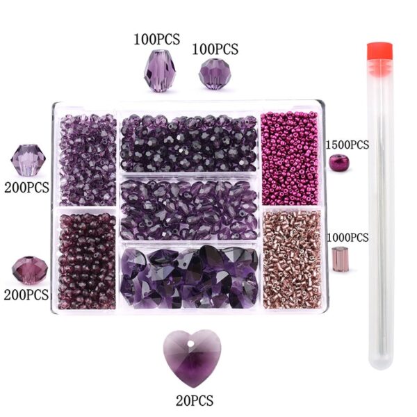 Wholesale mixed shape beads set Crystal beads Faceted Austria beads charm Glass Beads Loose Spacer Beads for Jewelry making DIY