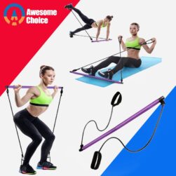 Yoga Resistance Bands Pilates Stick Bodybuilding Crossfit Gym Rubber Tube Elastic Bands Fitness Equipment Training Exercise