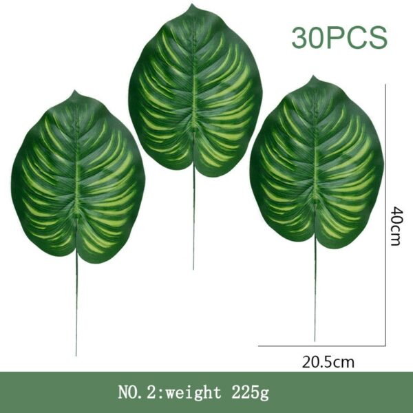 120/30Pcs Artificial Monstera Plants Tropical Palm Tree Leaves for Hawaiian Luan Greenery Wedding Party Decoration Photography