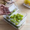 MDZF Refrigerator Food Storage Containers with Lids Kitchen Storage Seal Tank Plastic Separate Vegetable Fruit Fresh Box Big ml